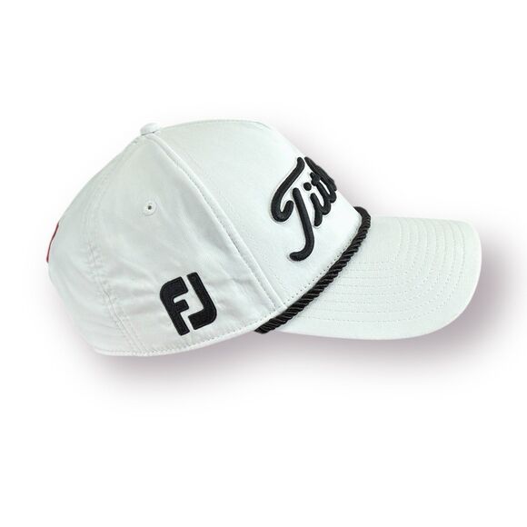 Titleist Tour Rope Hat Cap SnapBack White Golf Outdoors Adjustable PRO V1 FJ - Picture 4 of 11
